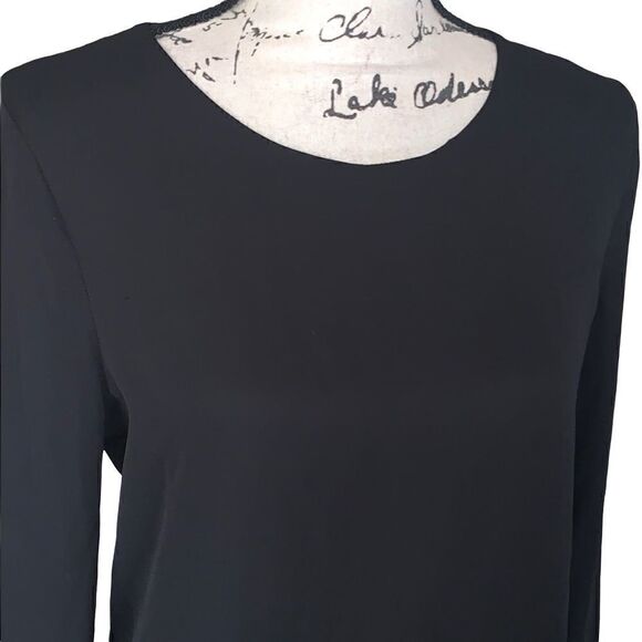 ROLYPOLY black pleated bottom blouse M - Picture 4 of 10